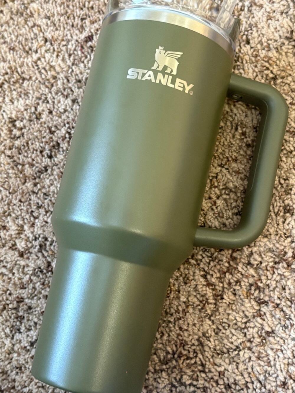 Stanley Quencher H2.0 40oz Balsam Green Tumbler w/ Handle GUC